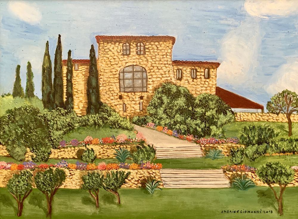 Casale in campagna, olio su tela, 60×80 cm, 2018