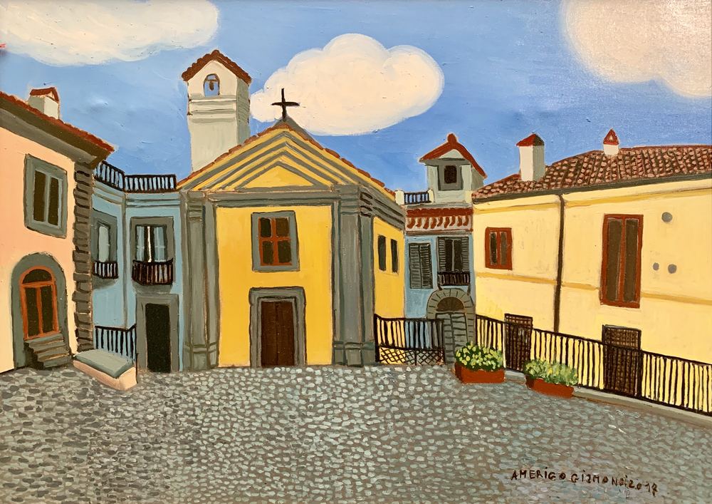 Chiesetta di Formello, olio su tela, 50×70 cm, 2017