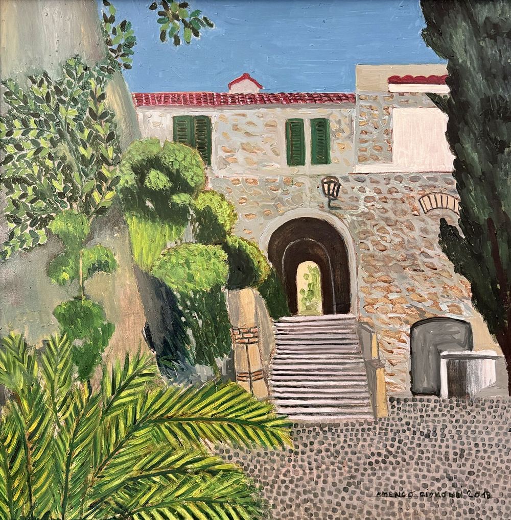 Un angolo di Formello, olio su tela, 60×60 cm, 2018